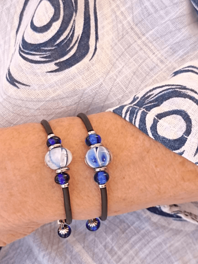 Bracelet Bleu en verre 
