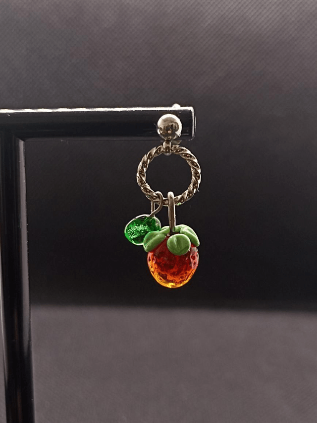 Boucles d'oreilles Fraise