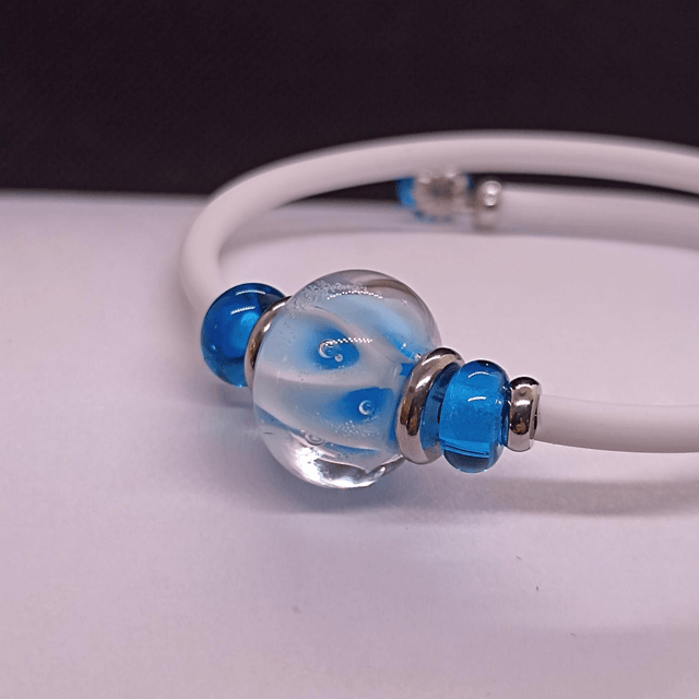 Bracelet turquoise en verre