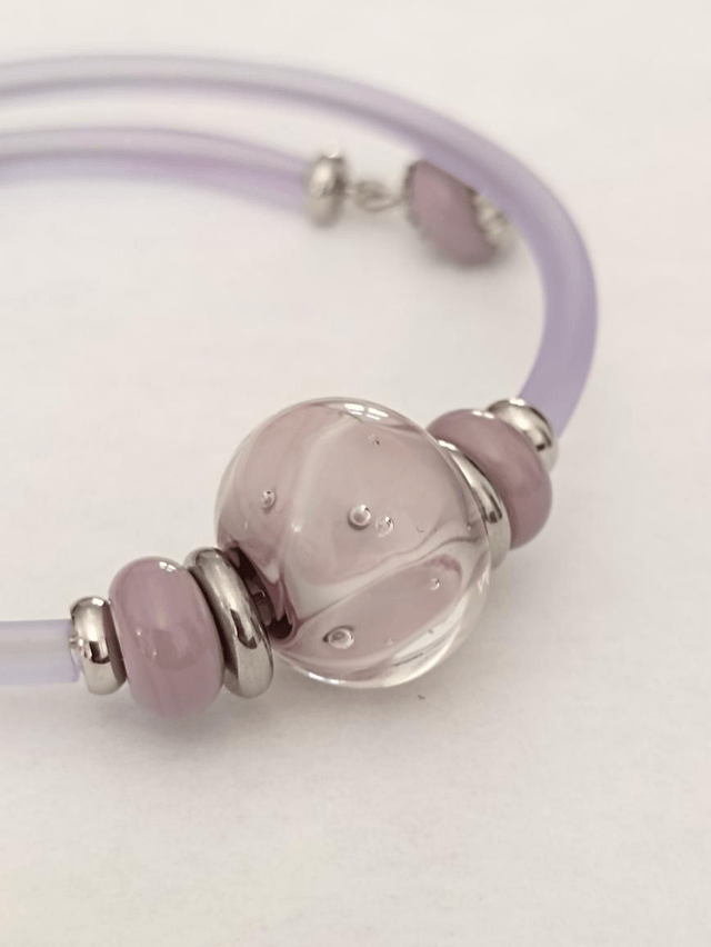 Bracelet violet en verre