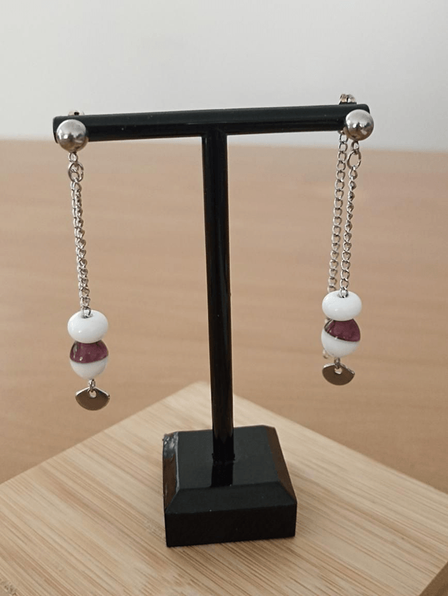 Boucles d'oreilles en verre filé au chalumeau 