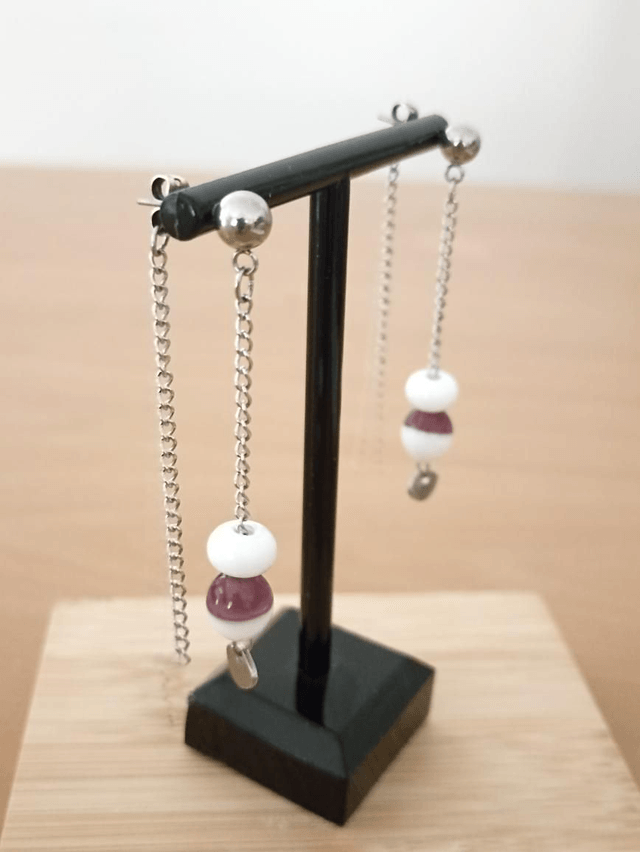 Boucles d'oreilles en verre filé au chalumeau 