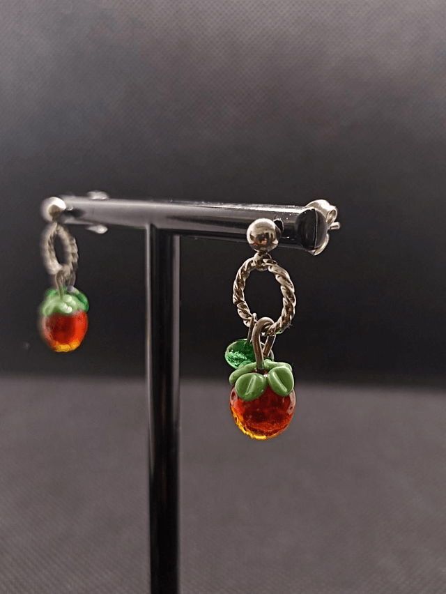 Boucles d'oreilles Fraise