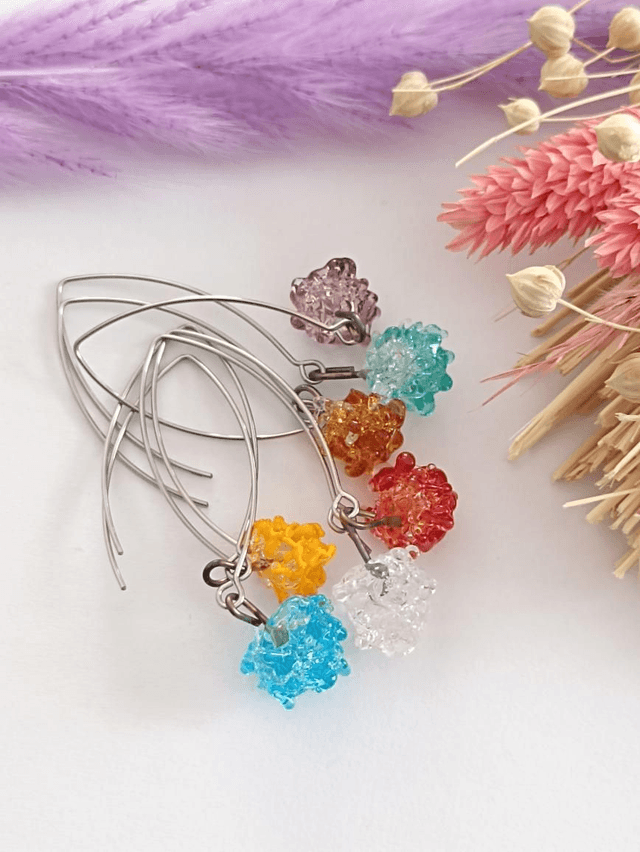 Boucles d'oreilles Granity vert
