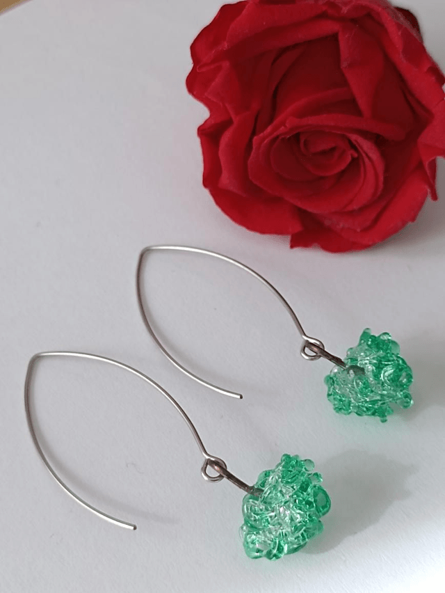Boucles d'oreilles Granity vert
