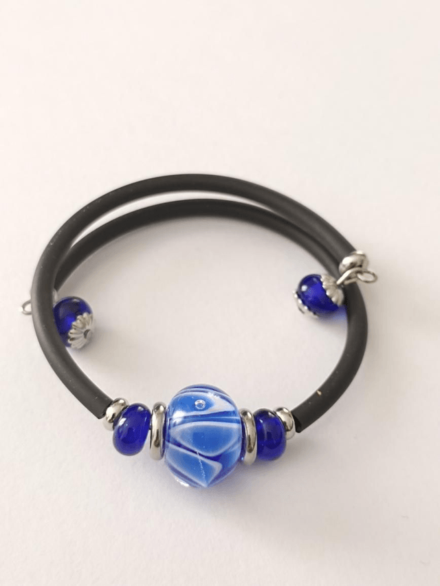 Bracelet cobalt en verre 