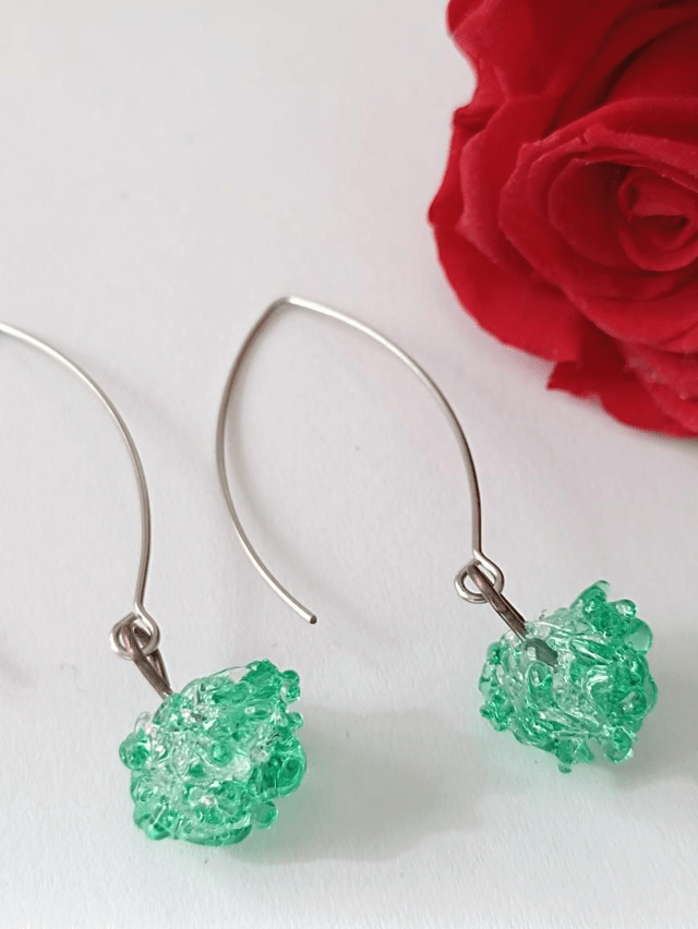 Boucles d'oreilles Granity vert