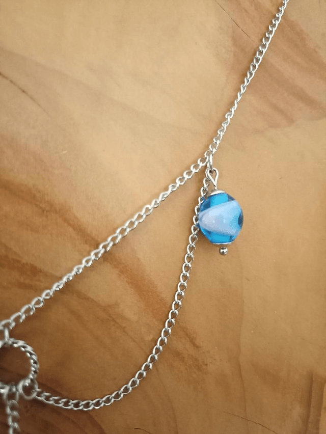 Collier en verre filé au chalumeau 