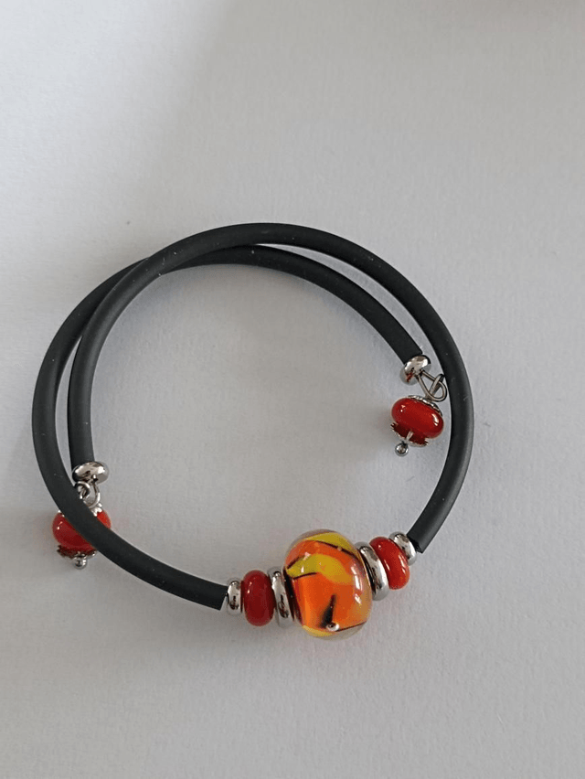 Bracelet en verre Feu