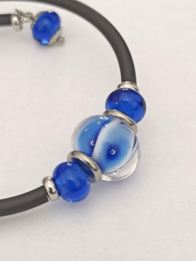 Bracelet Bleu en verre 