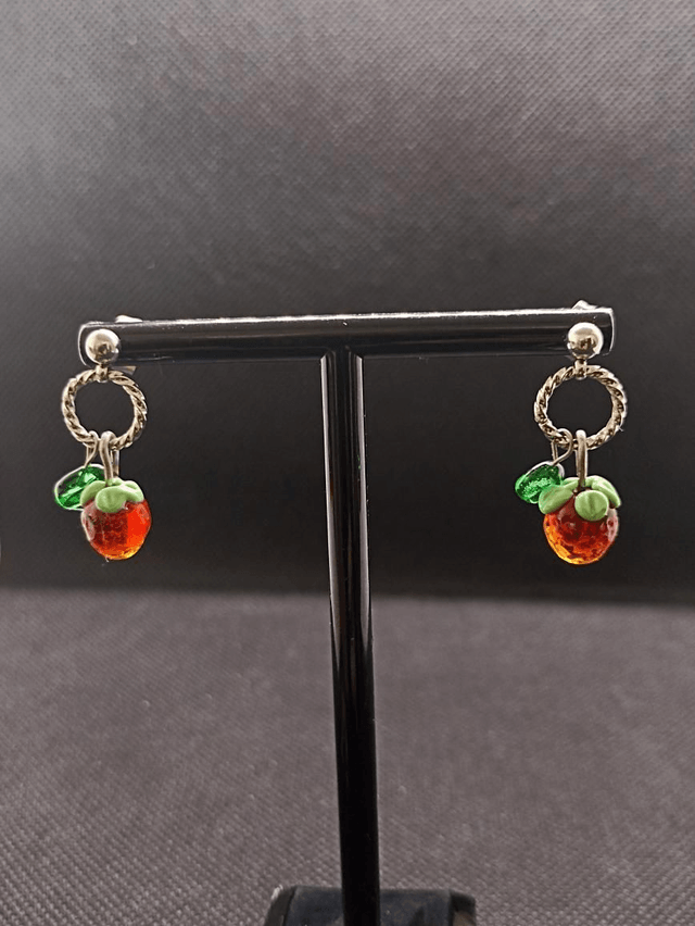 Boucles d'oreilles Fraise
