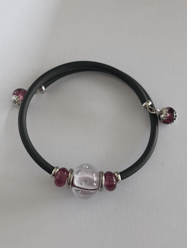 Bracelet violet en verre