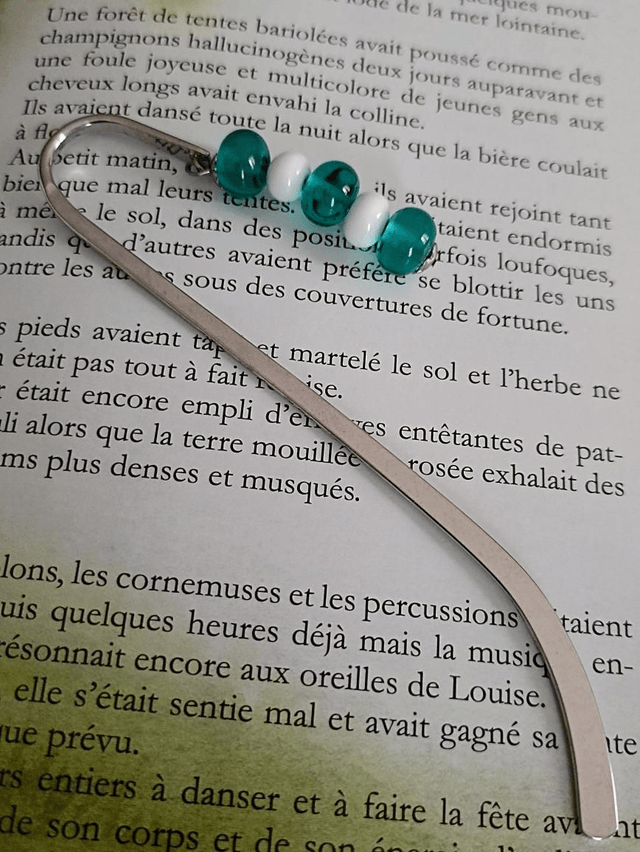Marque-page turquoise vert 