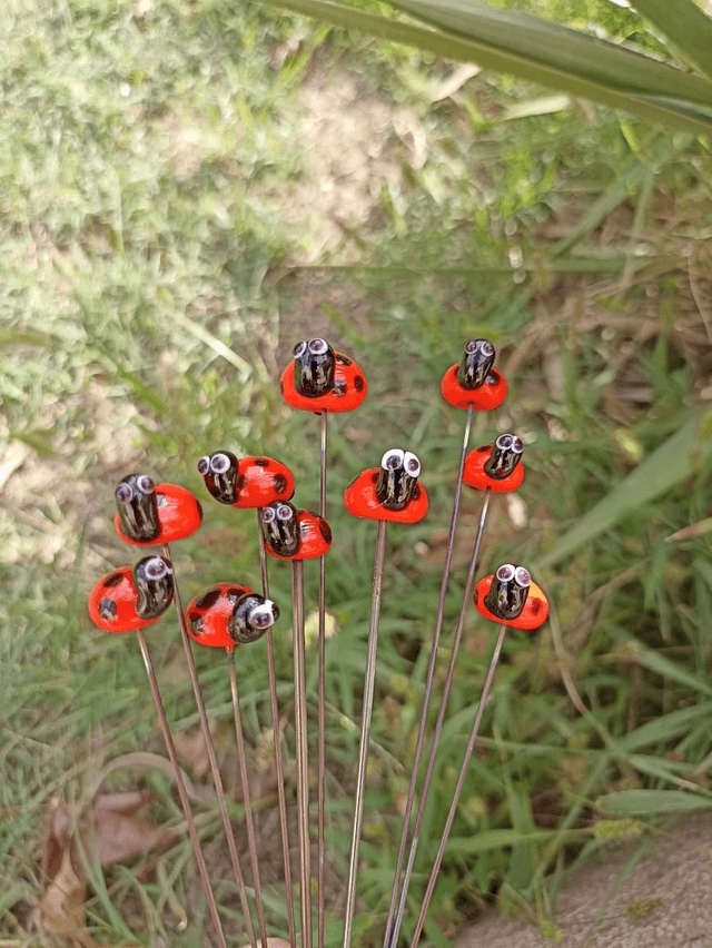 Coccinelle en verre 
