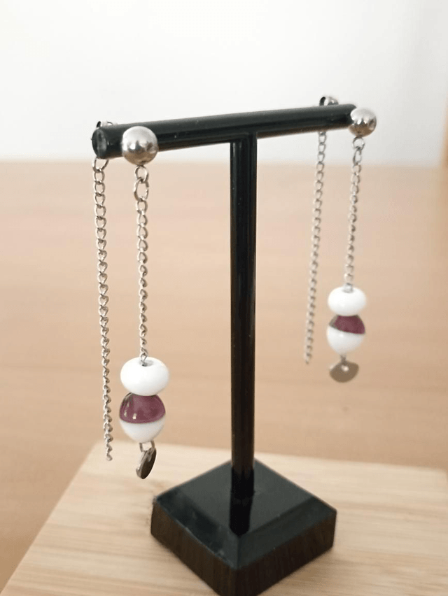 Boucles d'oreilles en verre filé au chalumeau 