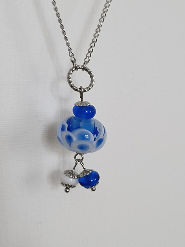 Sautoir lotus en verre 