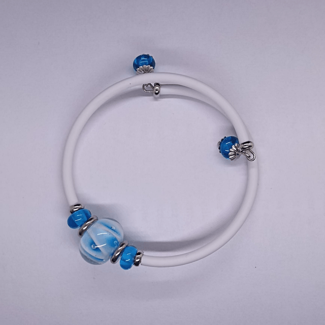 Bracelet turquoise en verre
