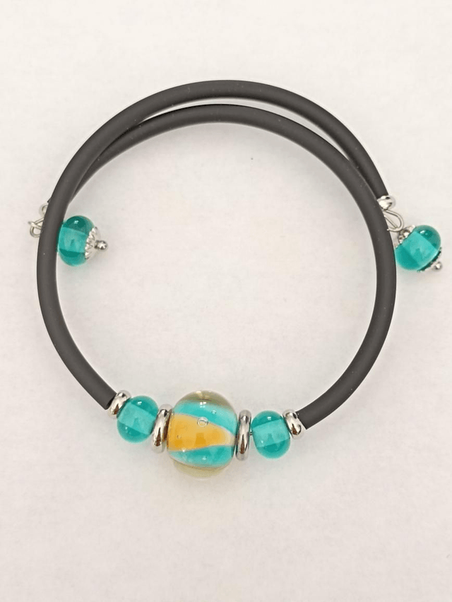 Bracelet duo de couleurs en verre 
